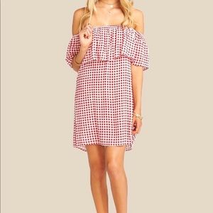 Show Me Your Mumu You Can Can off shoulder mini